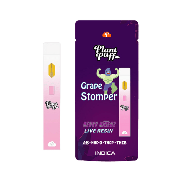 Plant Puff Heavy Hitters Grape Stomper Indica Live Resin Vape Pen Bulk
