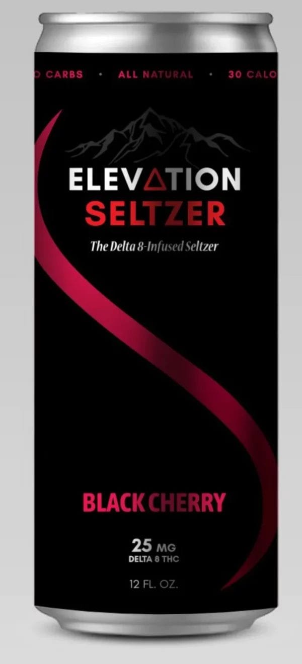 Elevation Seltzer Black Cherry Delta 8 Seltzer 25 mg