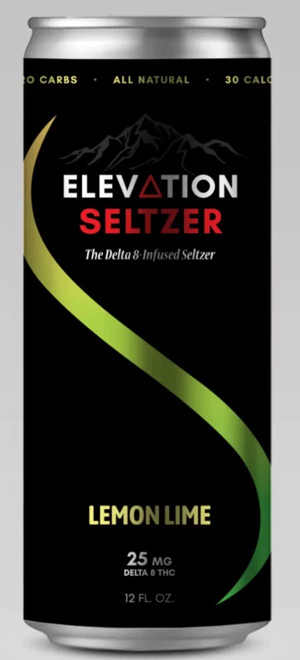 Elevation Seltzer Lemon Lime Delta 8 Seltzer 25 mg